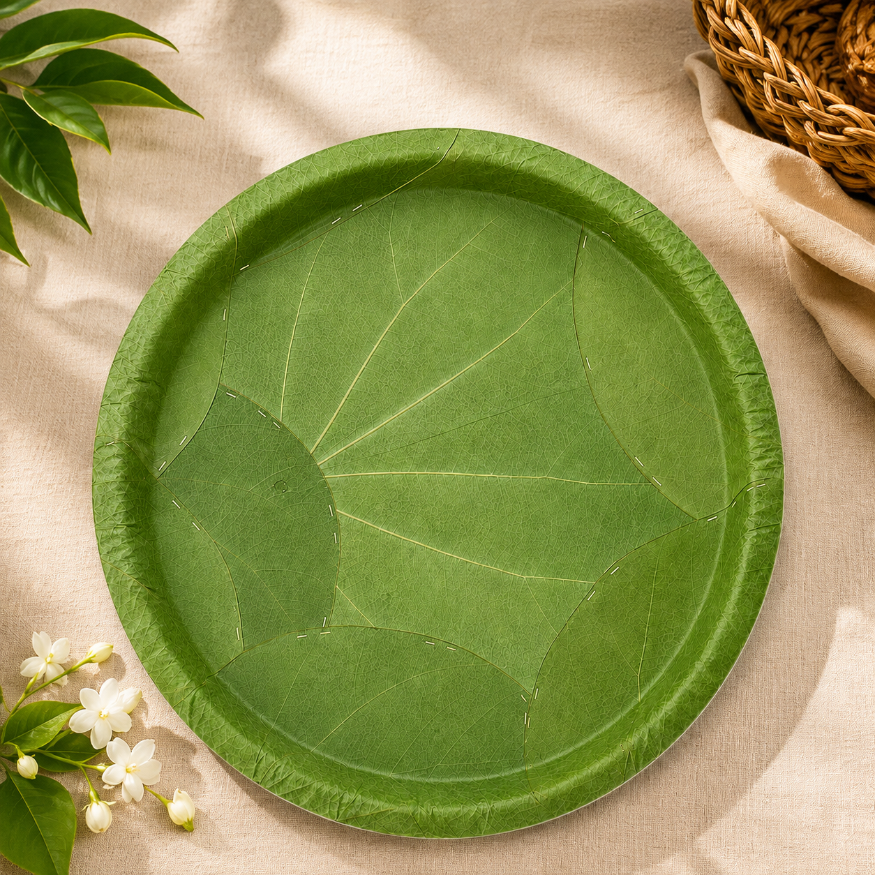 12-Inch Natural Siali Leaf Plates