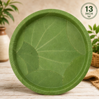 13-Inch Natural Siali Leaf Plates