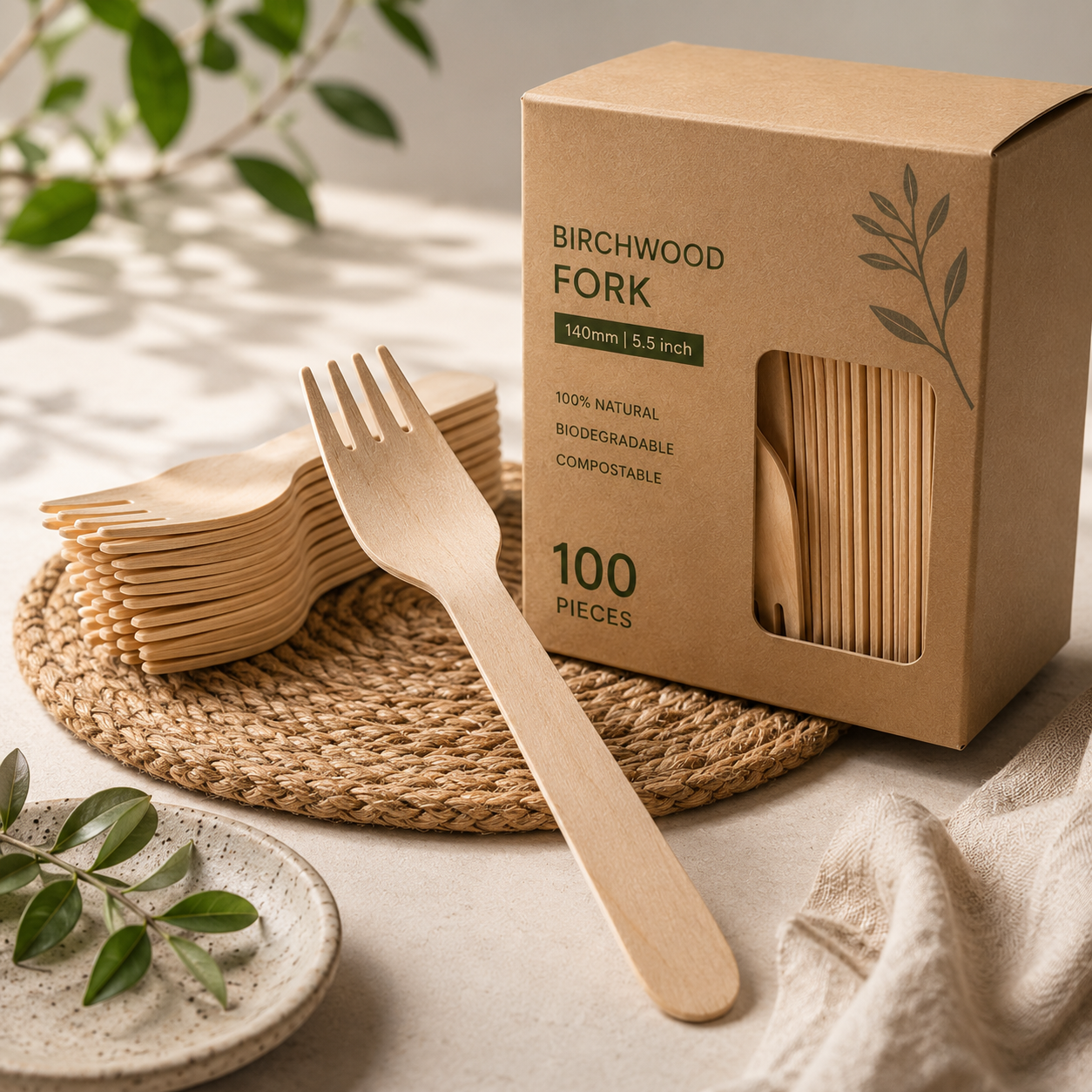 140 mm Birchwood Fork