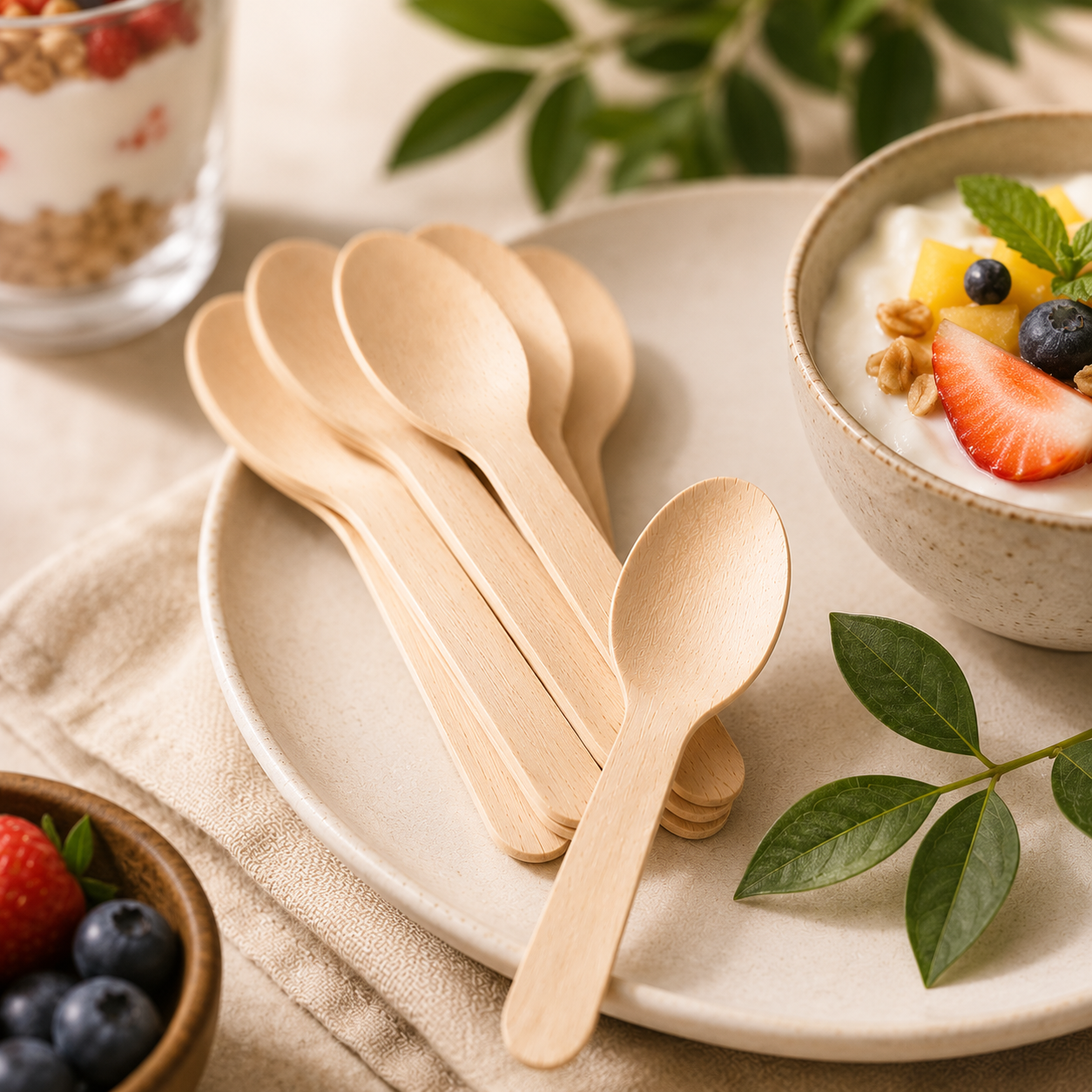 140 mm Birchwood Spoon