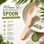 160 mm Birchwood Spoon
