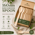 160 mm Birchwood Spoon