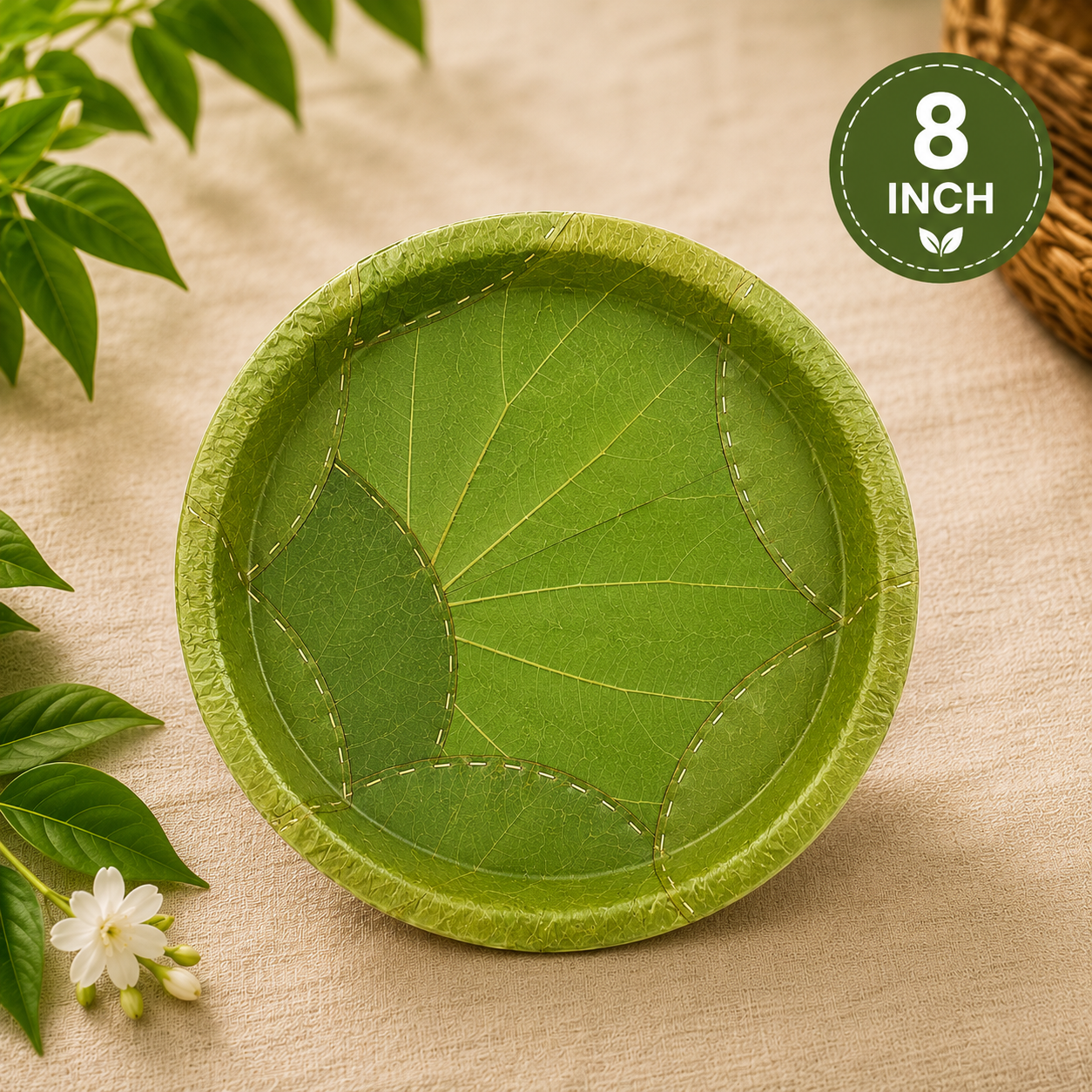 8-Inch Siali Leaf Plates
