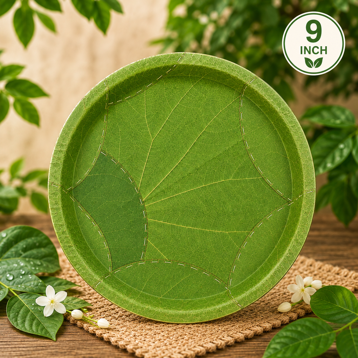9-Inch Siali Leaf Plates