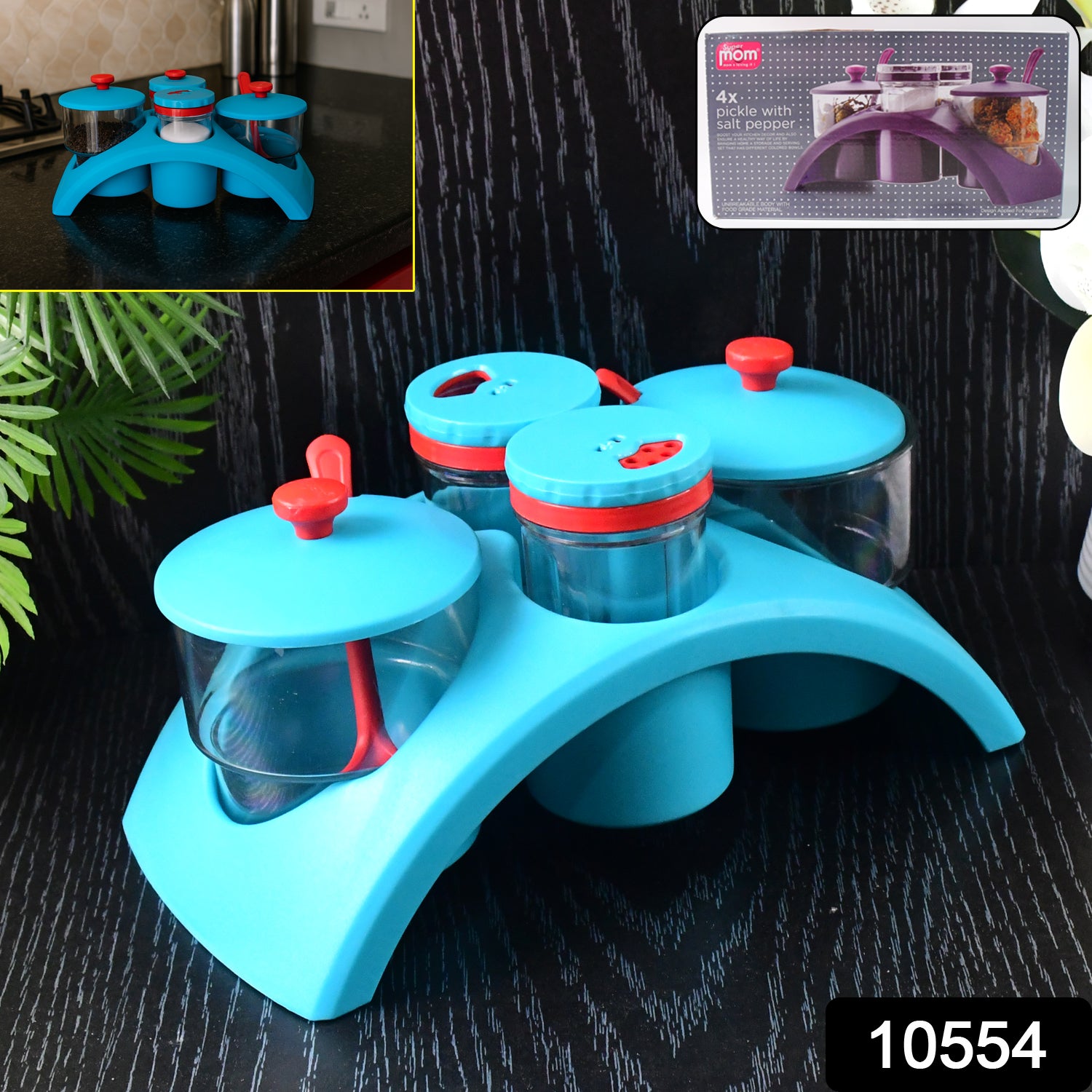 Supermom 4x Pickle With Salt  Pepper Storage Set